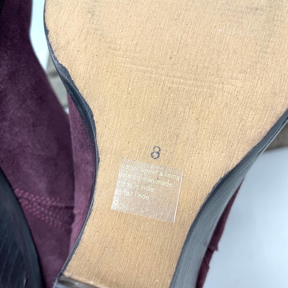 Seychelles Park Suede Wedge Bootie In Purple Size 8 New - Picture 14 of 14
